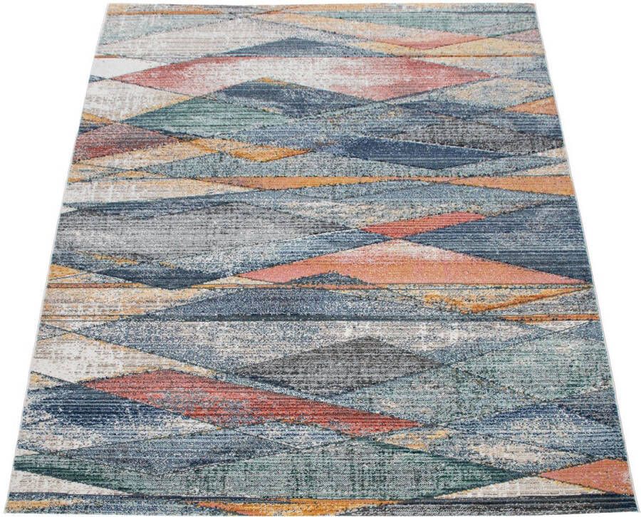 Paco Home vloerkleed laagpolig vloerkleed voor woonkamer abstract design 3D-effect kleurrijk 60x100 cm - Foto 2