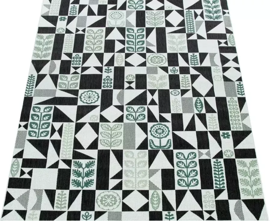 Paco Home Vloerkleed Lokeren 541 Platweefsel modern design geschikt voor binnen en buiten woonkamer - Foto 2