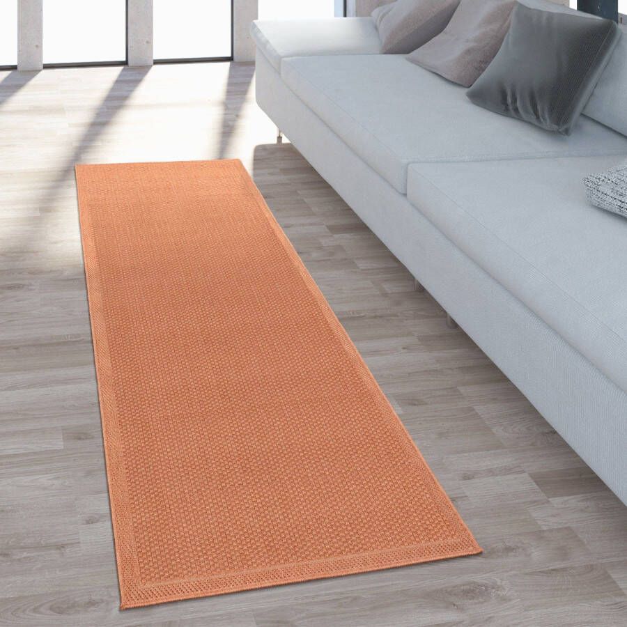 Paco Home Vloerkleed Timber 125 Platweefsel sisal look ook als loper geschikt voor binnen en buiten