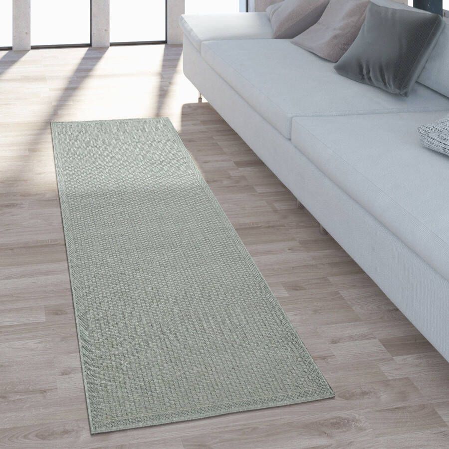 Paco Home Vloerkleed Timber 125 Platweefsel sisal look ook als loper geschikt voor binnen en buiten
