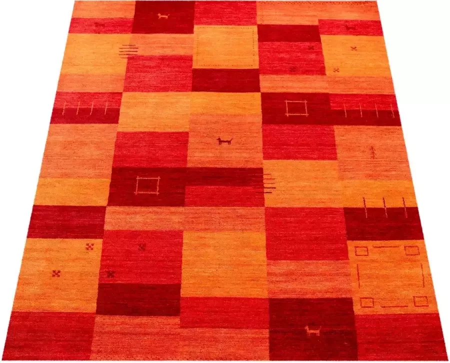 Paco Home Wollen kleed Gabbeh 304 Korte pool met de hand geweven zuivere wol gabbeh-stijl patchworkdesign - Foto 2