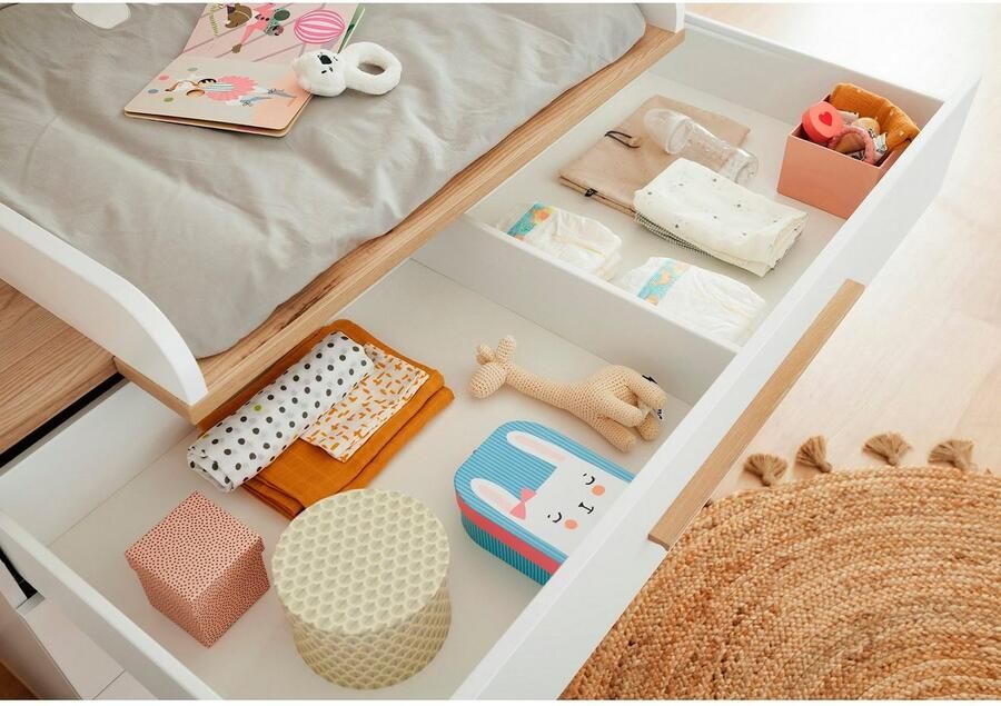 PAIDI Kinderwelten Commode YOLANDA 4S bovenste lade met vakkenindeling en volledig uittrekbare lade - Foto 4