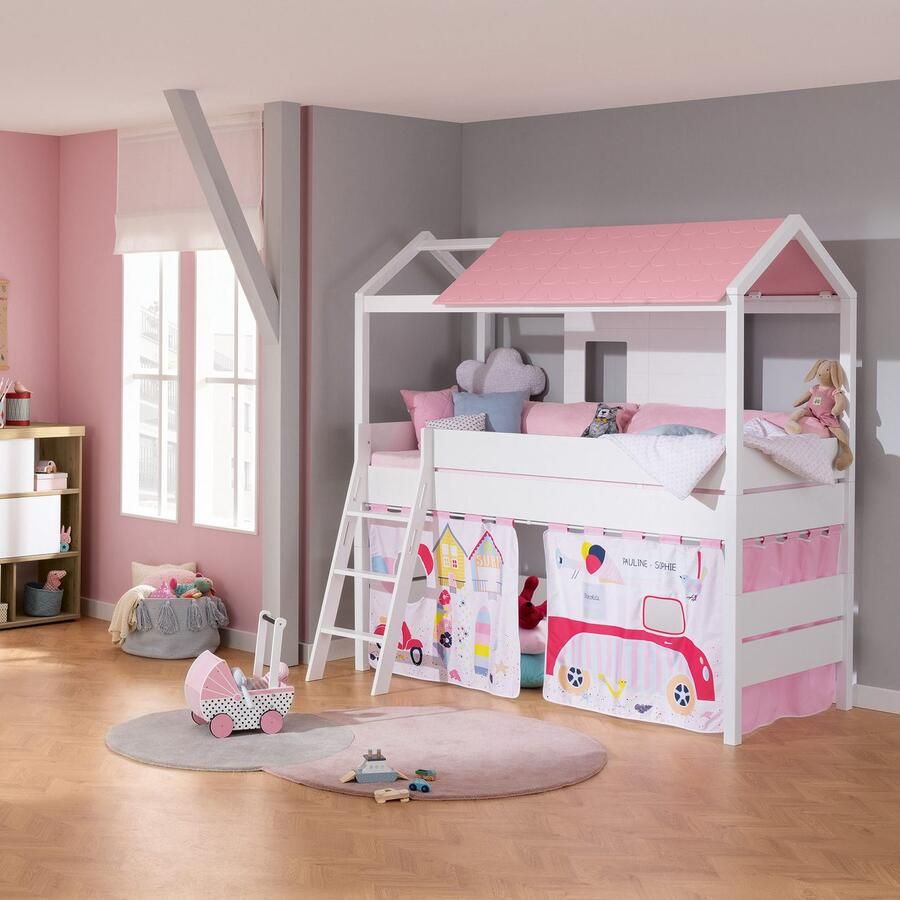 PAIDI Kinderwelten Huisbed TINY HOUSE Speelbed met valbeveiliging individueel aanpasbaar