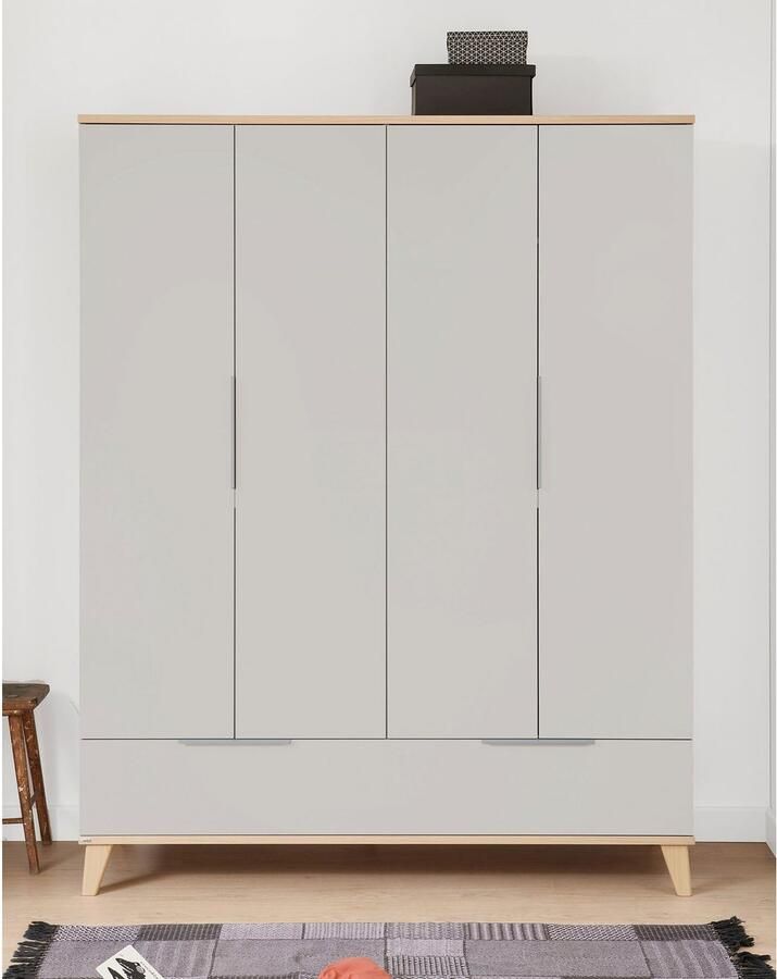 PAIDI Kinderwelten Kledingkast Fiene kinder kledingkast veel ruimte en opslagruimte met legplanken en kledingstang ook ideaal voor de tienerkamer - Foto 3