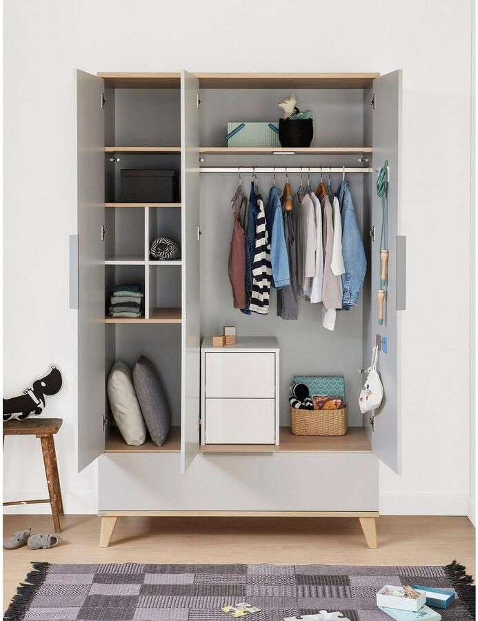 PAIDI Kinderwelten Kledingkast Fiene kledingkast voor de kinderkamer veel opbergruimte met legplanken en kledingstangen - Foto 3