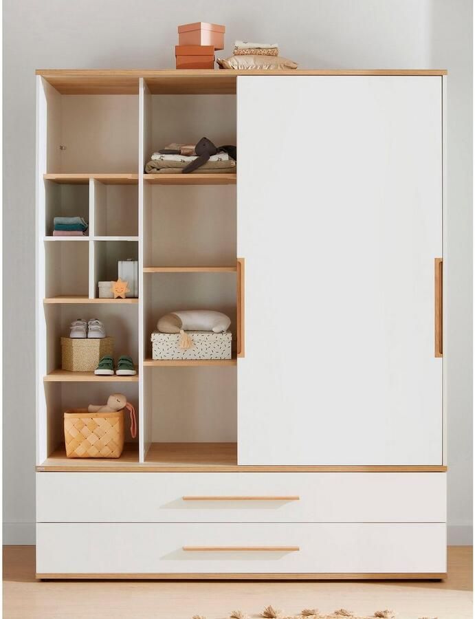 PAIDI Kinderwelten Kledingkast YOLANDA 2T2S breed Schuifdeuren met hoogwaardige aluminium rails 2 lades - Foto 5