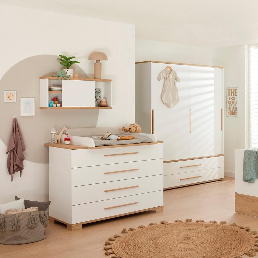PAIDI Kinderwelten Kledingkast YOLANDA 2T2S breed Schuifdeuren met hoogwaardige aluminium rails 2 lades - Foto 4