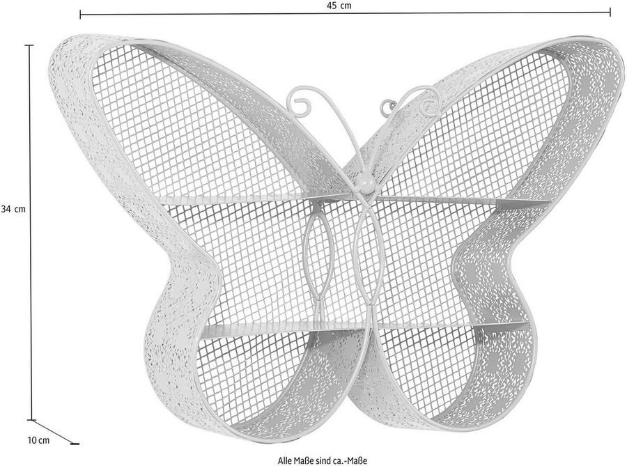 Pajoma Decoratief wandrek Vlinder Decoratief rek wanddecoratie - Foto 3