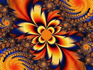 Papermoon Fotobehang Abstracte verdraaien van bloemen fluwelig vliesbehang eersteklas digitale print