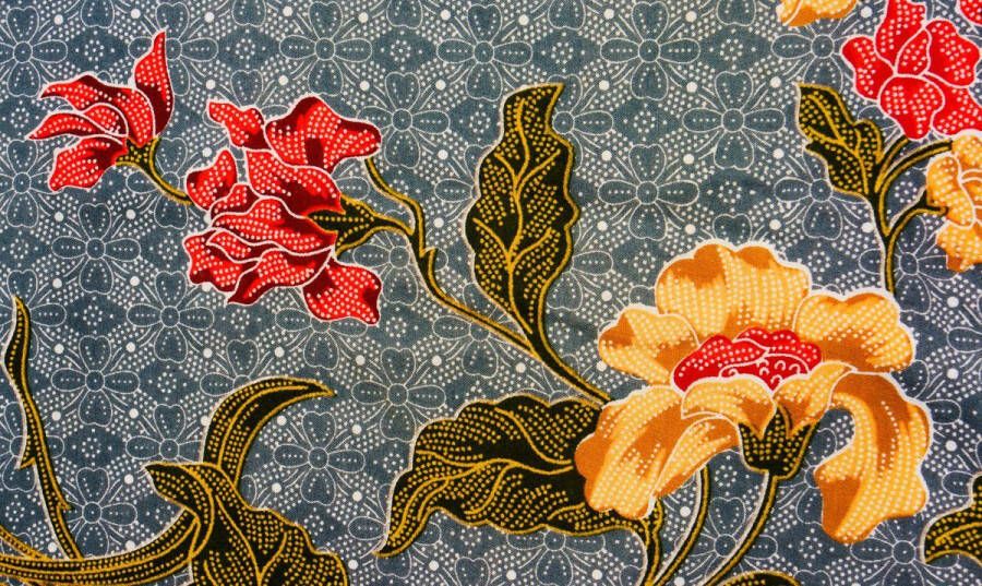Papermoon Fotobehang Batik patroon Vliesbehang eersteklas digitale print