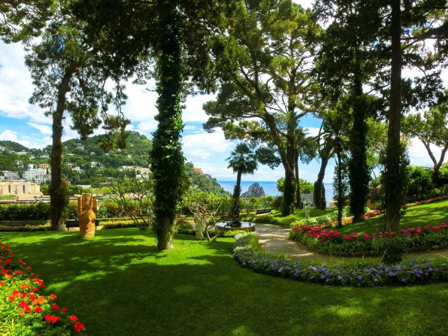 Papermoon Fotobehang Capri Island Garden Vliesbehang eersteklas digitale print - Foto 1