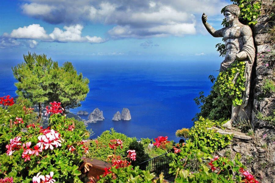Papermoon Fotobehang Capri Island View Vliesbehang eersteklas digitale print - Foto 1