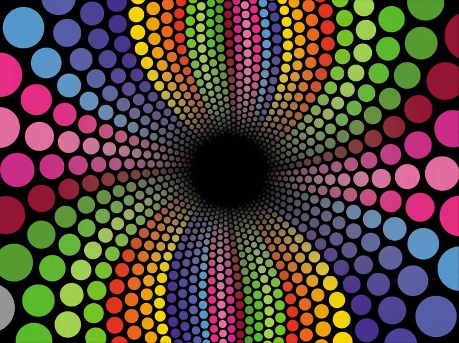 Papermoon Fotobehang Groovy Swirl tunnel Vliesbehang eersteklas digitale print