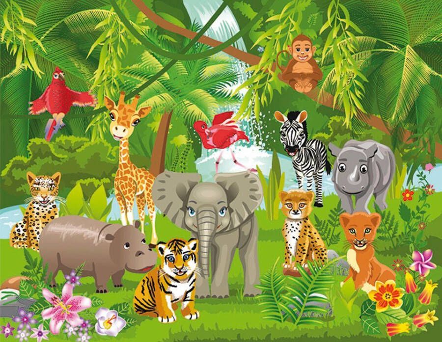 Papermoon Fotobehang Kids Jungle animals Vlies 5 banen 250 x 180 cm (5-delig) - Foto 2