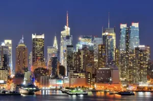 Papermoon Fotobehang Manhattan skyline Vliesbehang eersteklas digitale print