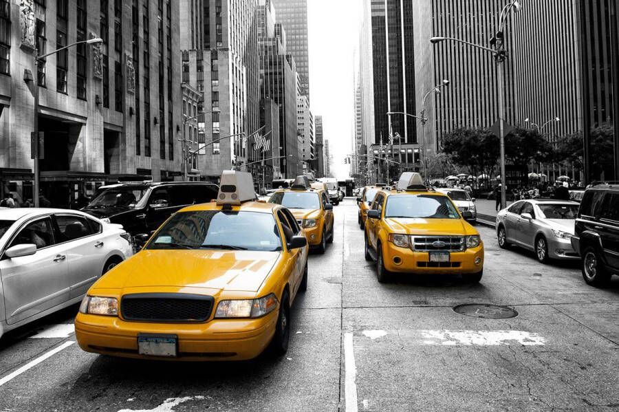 Papermoon Fotobehang New Yorkse taxi's Vliesbehang eersteklas digitale print - Foto 1
