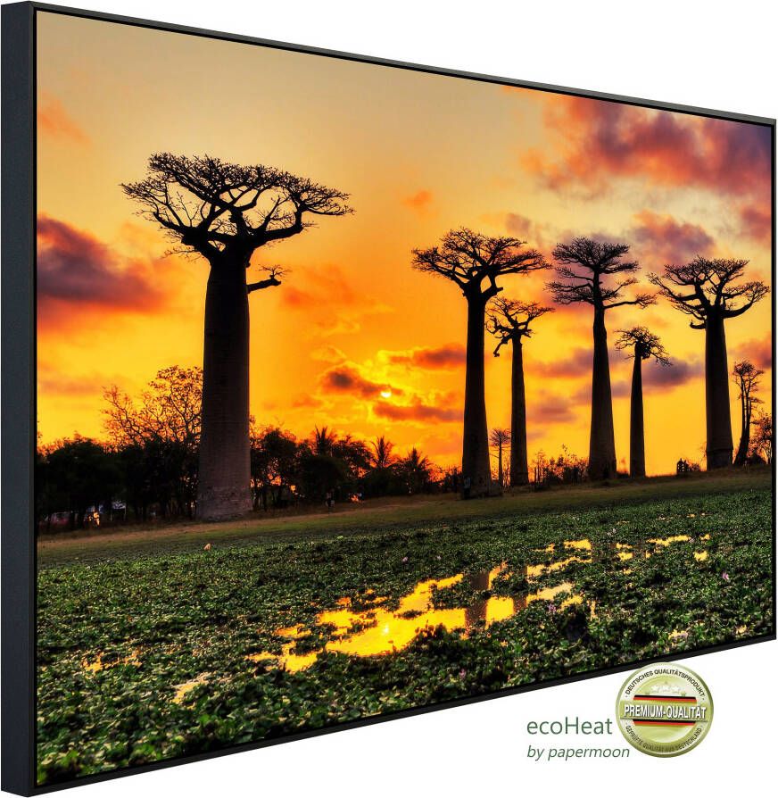 Papermoon Infraroodverwarming Baobabs bomen Afrikaanse zonsondergang