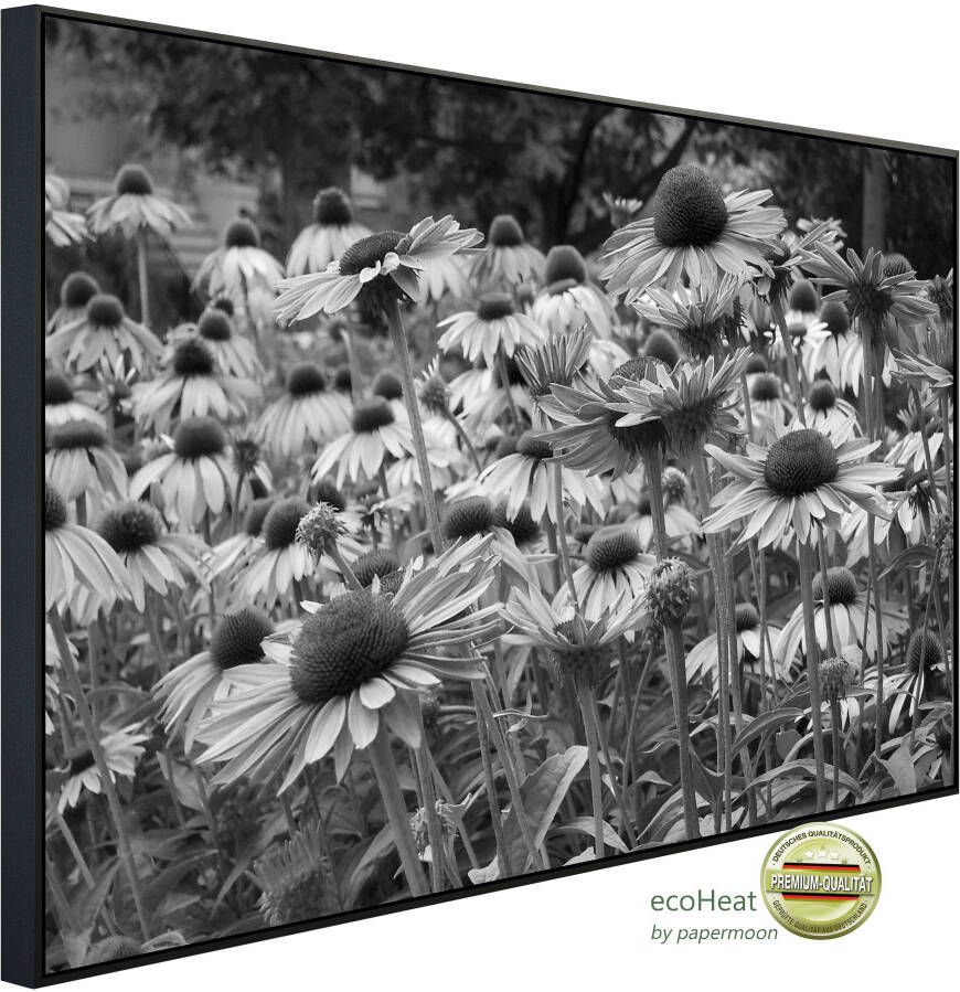 Papermoon Infraroodverwarming Bloemen zwart & wit zeer aangename stralingswarmte