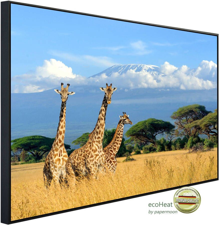 Papermoon Infraroodverwarming Giraffen bij de Kilimanjaro zeer aangename stralingswarmte - Foto 6