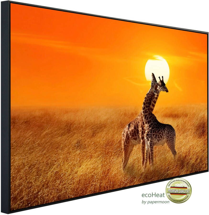 Papermoon Infraroodverwarming Giraffen tegen zonsondergang zeer aangename stralingswarmte - Foto 6