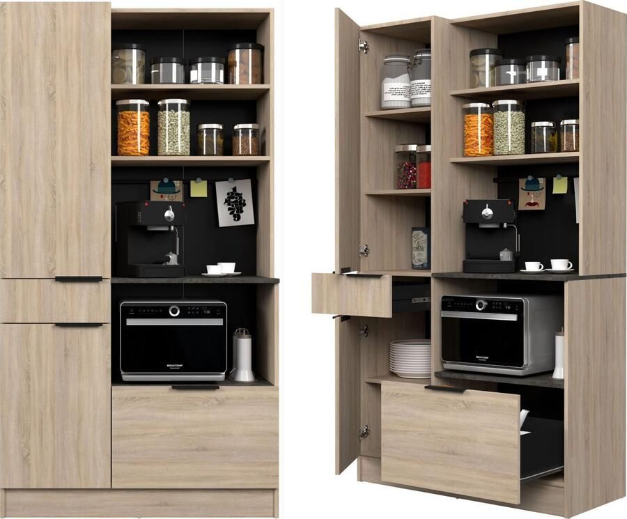 Parisot Buffetkast Fumay 11 servieskast bijzonder veel opbergruimte (1 stuk) - Foto 9