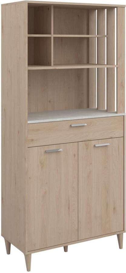 Parisot Buffetkast Galatee met 2 deuren & 1 lade eikdecor wit - Foto 3