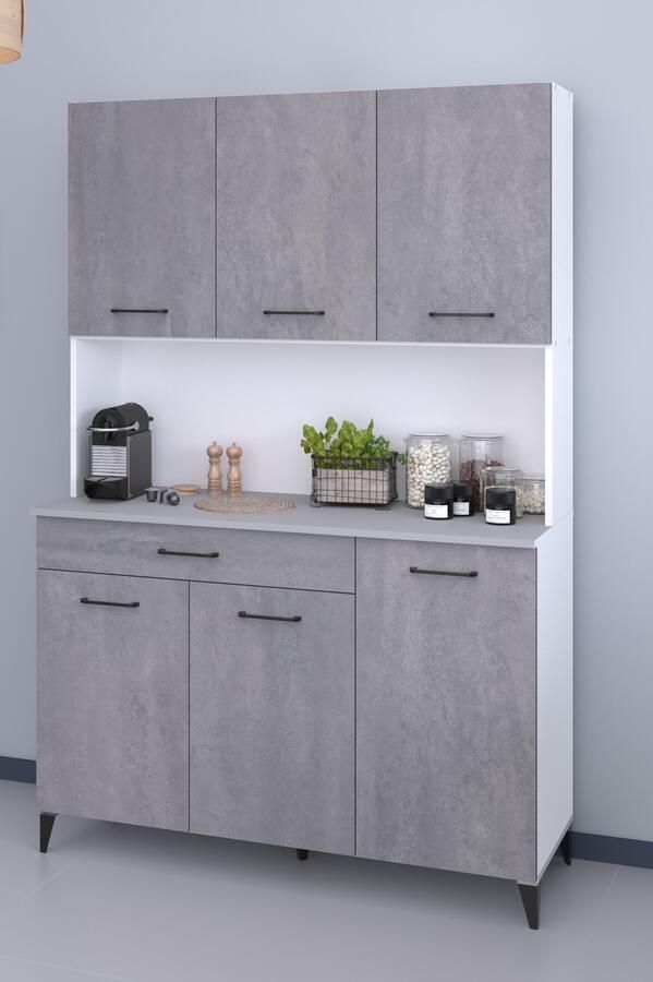 Parisot Buffetkast Maleficent met 6 deuren & 1 lade betonlook - Foto 4