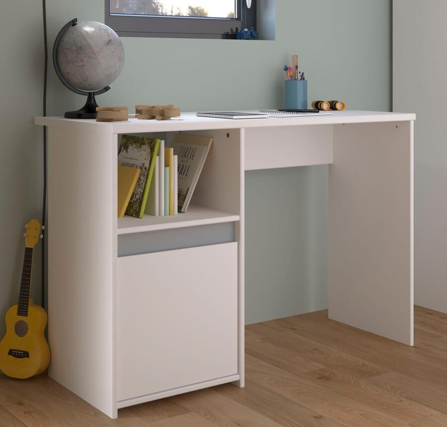Parisot Bureau Rue 110cm met kast wit grijs of wit roze - Foto 6