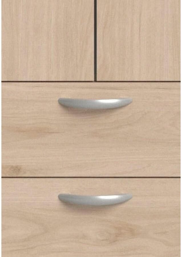 PARISOT VARIA slaapkamerkast Spaanplaat Eiken en wit decor 4 deuren + 2 laden L 159 9 cm x D 51 3 cm x H 185 cm - Foto 5