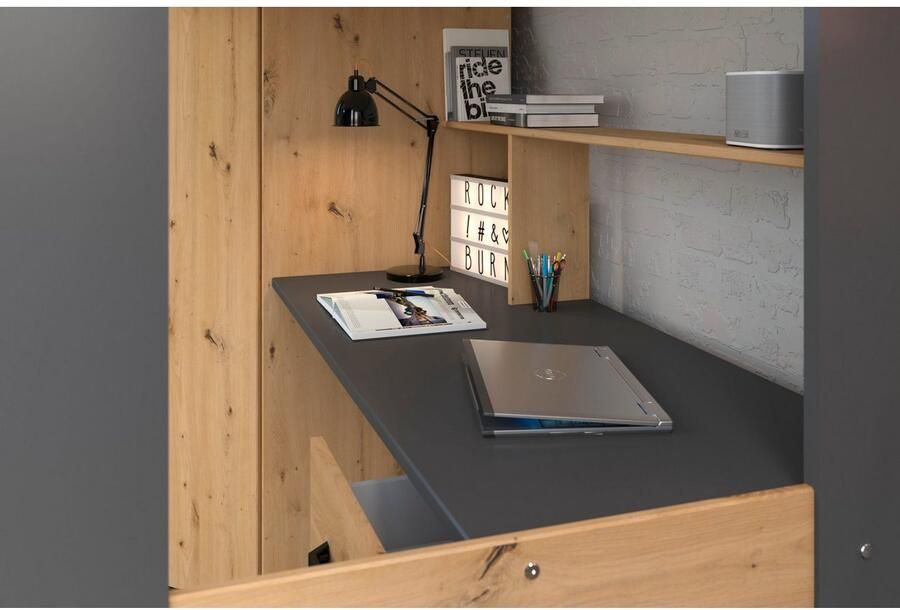 Parisot Hoogslaper Heavy All-in-one met kledingkast bureau ladder bergruimte - Foto 8