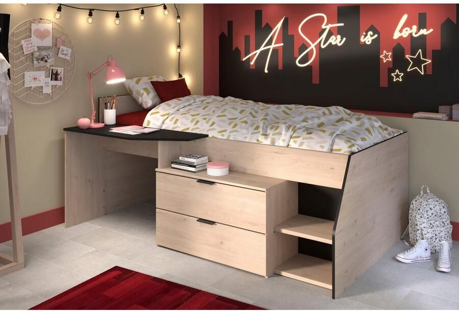 Parisot Hoogslaper Milky met klein werkblad en kleine kast extra bergruimte - Foto 5