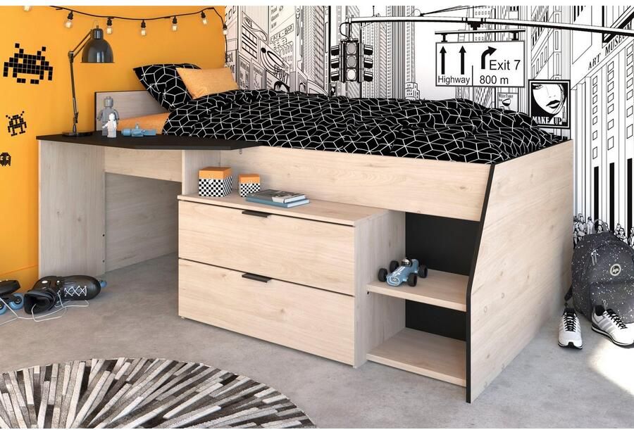 Parisot Hoogslaper Milky met klein werkblad en kleine kast extra bergruimte - Foto 2