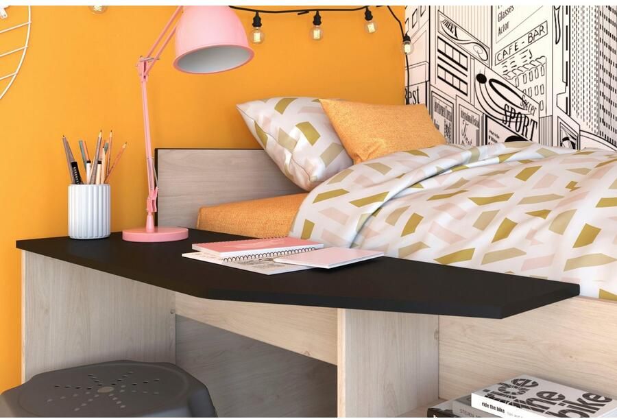 Parisot Hoogslaper Milky met klein werkblad en kleine kast extra bergruimte - Foto 4