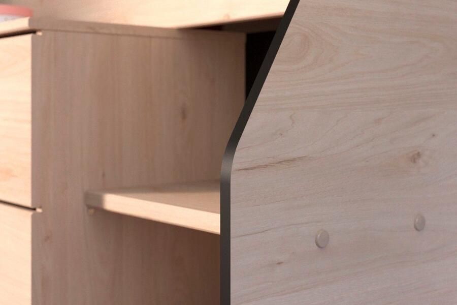 Parisot Hoogslaper Milky met klein werkblad en kleine kast extra bergruimte - Foto 8