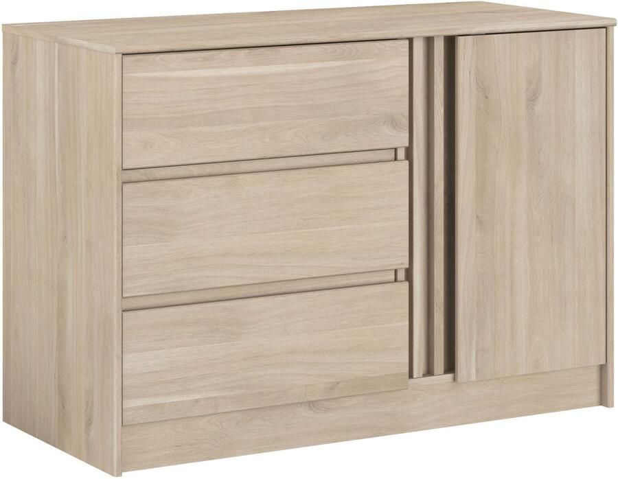 Parisot Commode Tokio 77 cm-3 lades 1 draaideur-eikdecor - Foto 9