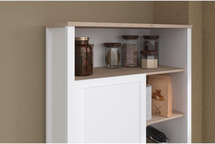 Parisot Kastenset Cottage 1 Veel opbergruimte flessenrek metalen handgrepen MDF melamine gecoat (set 2-delig) - Foto 4