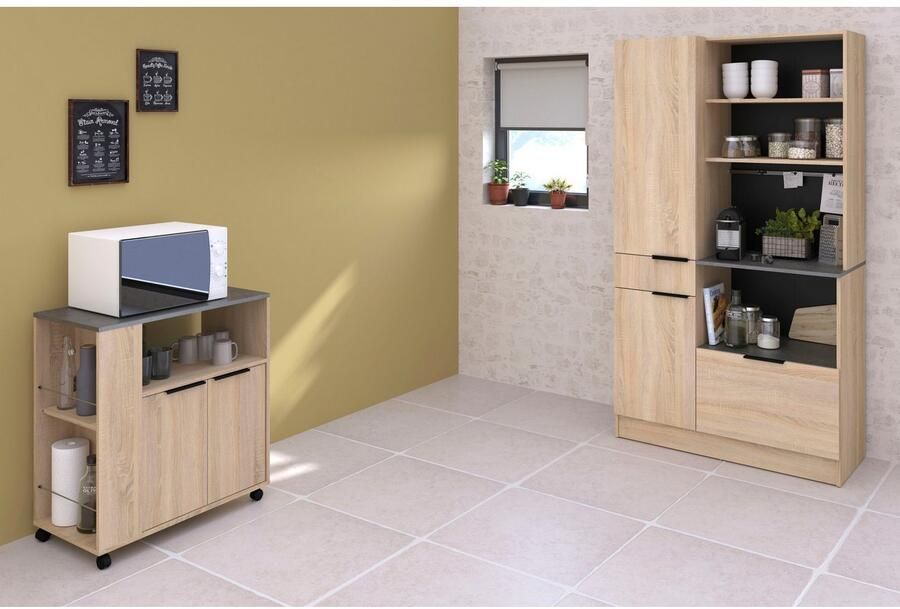 Parisot Kastenset Fumay 1 biedt veel opbergruimte praktische kabeldoorvoer variabel instelbaar (2-delig) - Foto 5