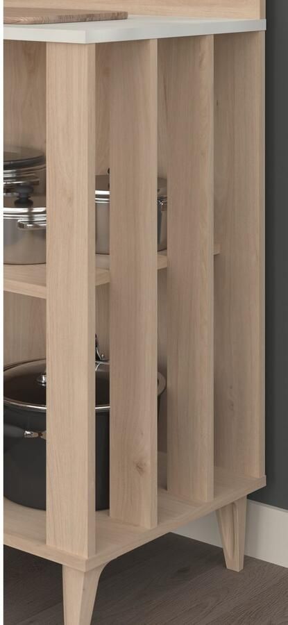 Parisot Buffetkast Galatee met 2 deuren & 1 lade eikdecor wit - Foto 5