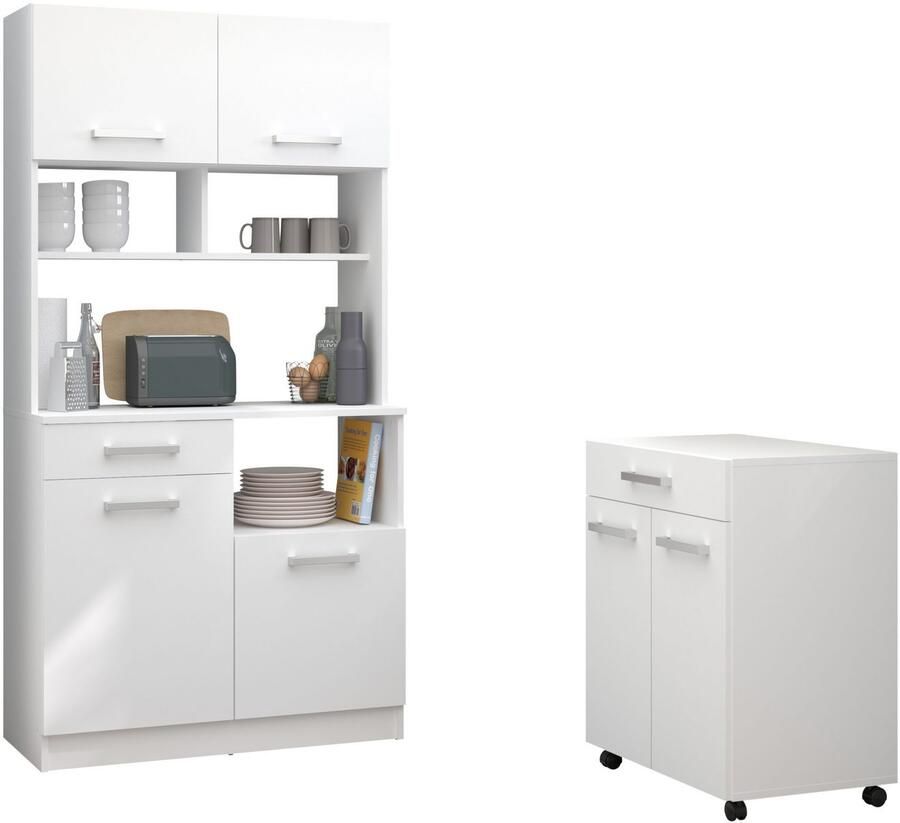 Parisot Kastenset UNO 2 melamine gecoat praktisch en mooi veel opbergruimte (2-delig)