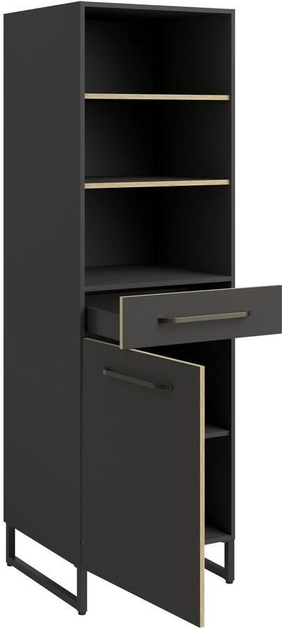 Parisot Kastenset Wave 1 Keuken kast buffetset keuken Deuren met softclose functie werkblad van eiken gefineerd (set 9 stuks) - Foto 9