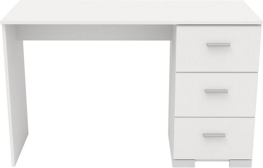 Parisot Bureau 3 tiroirs Décor Blanc L120 cm Galaxy - Foto 4