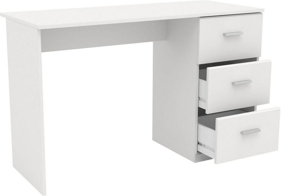 Parisot Bureau 3 tiroirs Décor Blanc L120 cm Galaxy