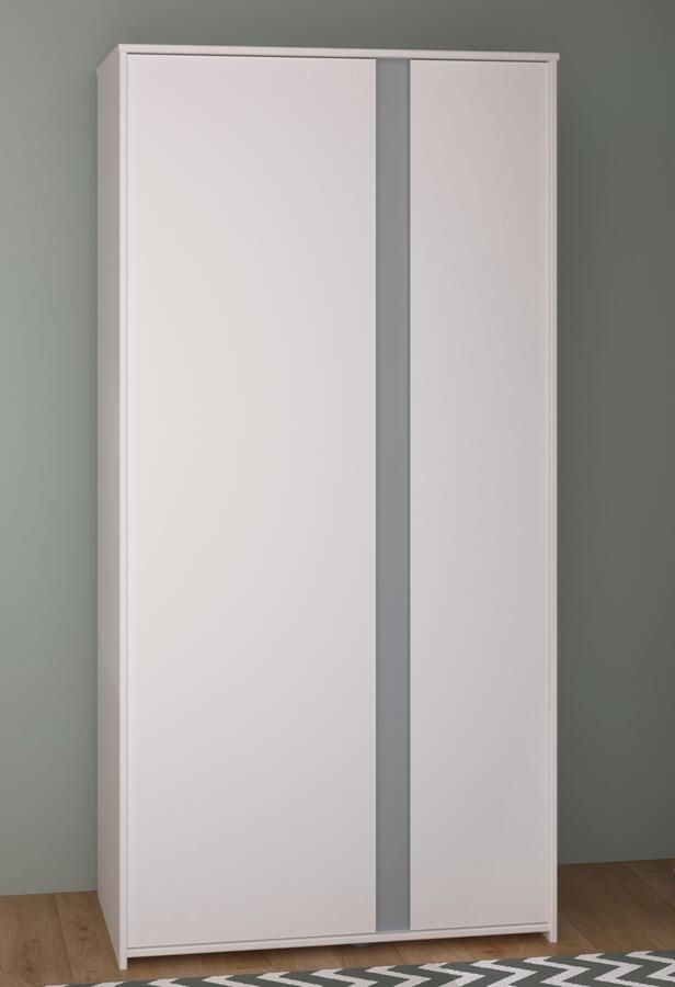 Parisot Kledingkast Rue met 2 deuren wit grijs of wit roze - Foto 9
