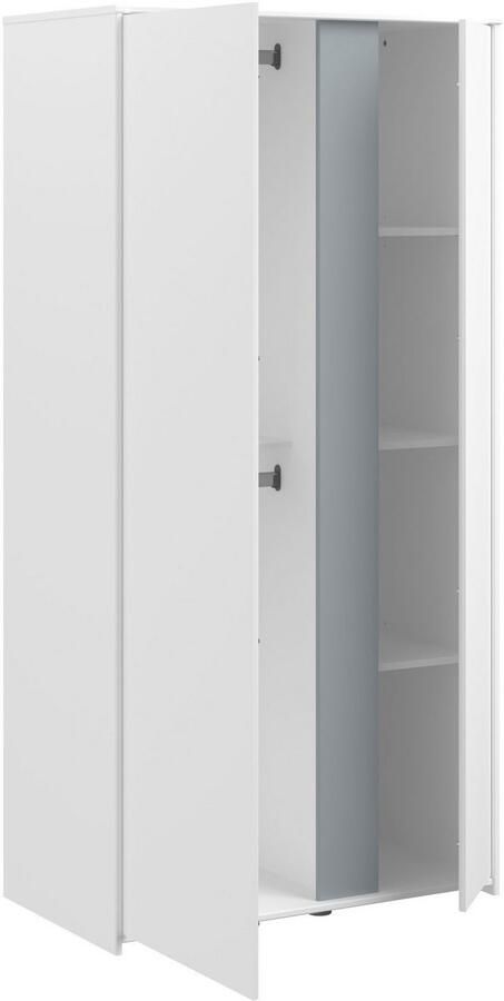 Parisot Kledingkast Rue met 2 deuren wit grijs of wit roze - Foto 7