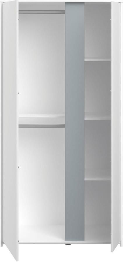 Parisot Kledingkast Rue met 2 deuren wit grijs of wit roze - Foto 8