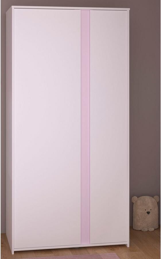 Parisot Kledingkast Rue met 2 deuren wit grijs of wit roze - Foto 3