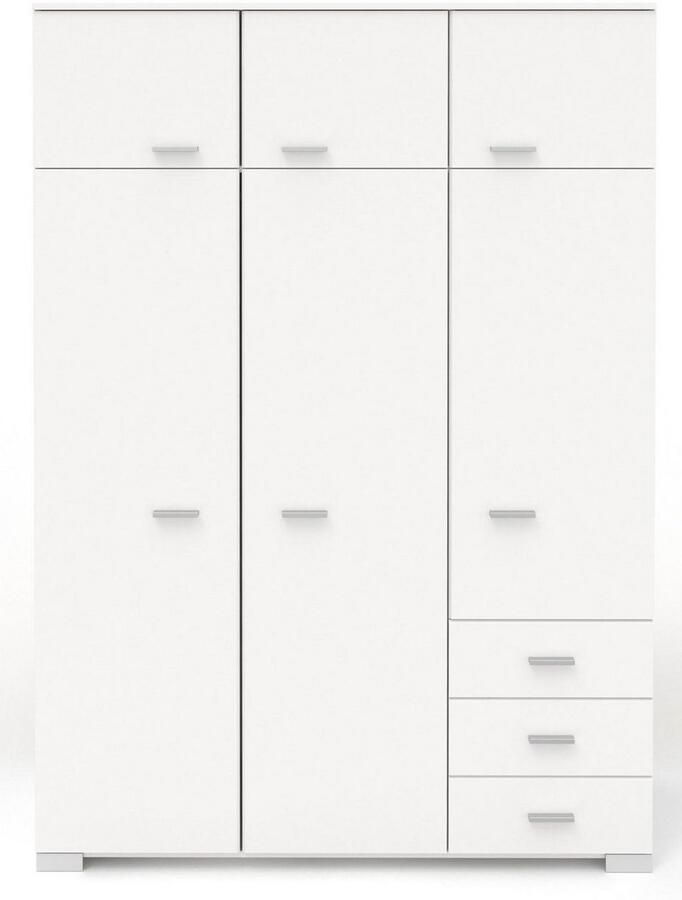 Parisot Kledingkast Galaxy 146cm met 6 deuren wit - Foto 3