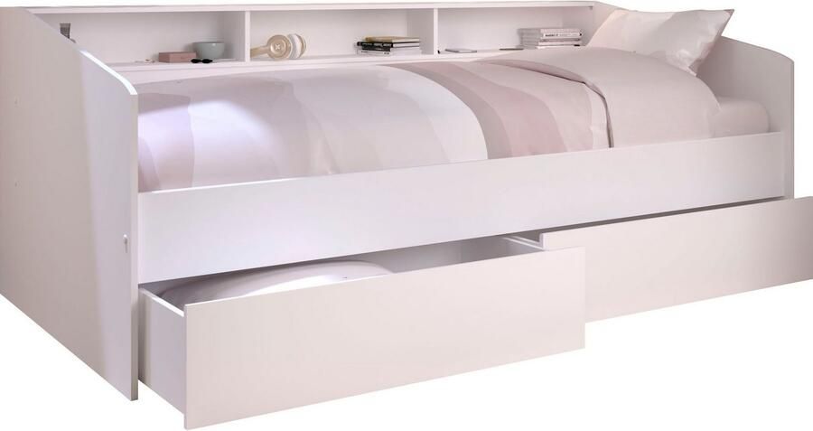 Parisot Ledikant met bergruimte Sleep daybed kinderbed achterkant van de planken draaibaar (kleurig + wit) - Foto 6
