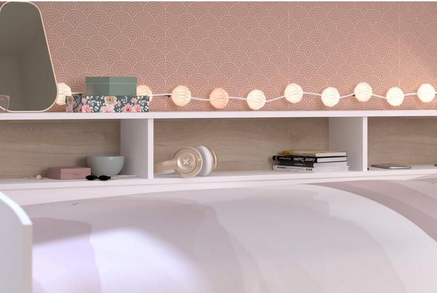 Parisot Ledikant met bergruimte Sleep daybed kinderbed achterkant van de planken draaibaar (kleurig + wit) - Foto 5