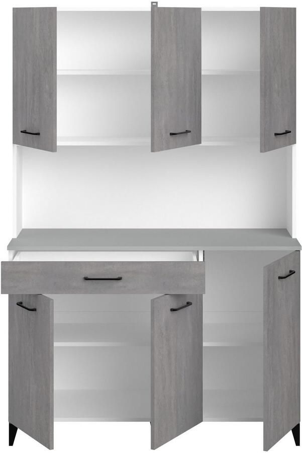 Parisot Buffetkast Maleficent met 6 deuren & 1 lade betonlook - Foto 2